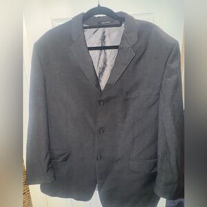 Calvin Klein Blazer Mens 44S Black 100% Wool Suit Sport Coat Jacket 3 Button